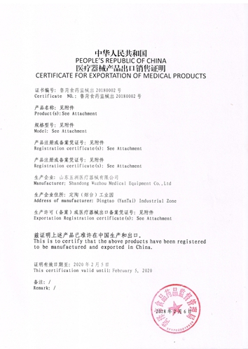 Export Sales Certificate