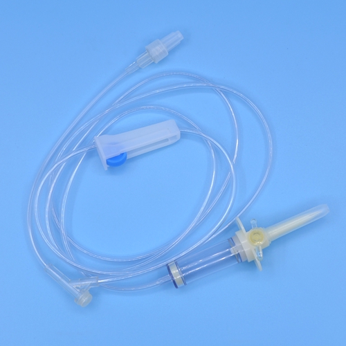 Disposable infusion set with Special  S_SIZE Injection molding drip bucket 