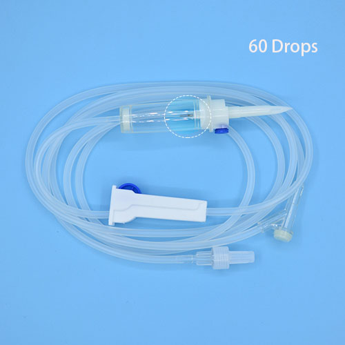 Infusion set with 60 drops bucket